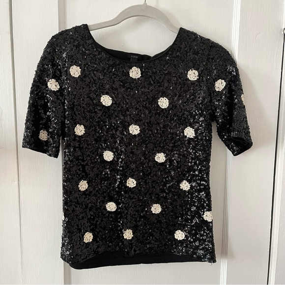 JCrew polka dot sequin shirt - Picture 4 of 5